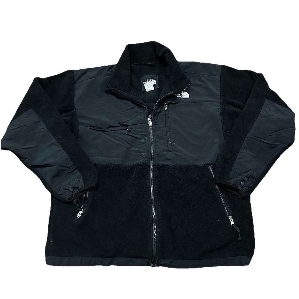 The North Face Denali Fleece Jacket L Mens Y2K Vtg Black Full Zip Hiking Outdoor